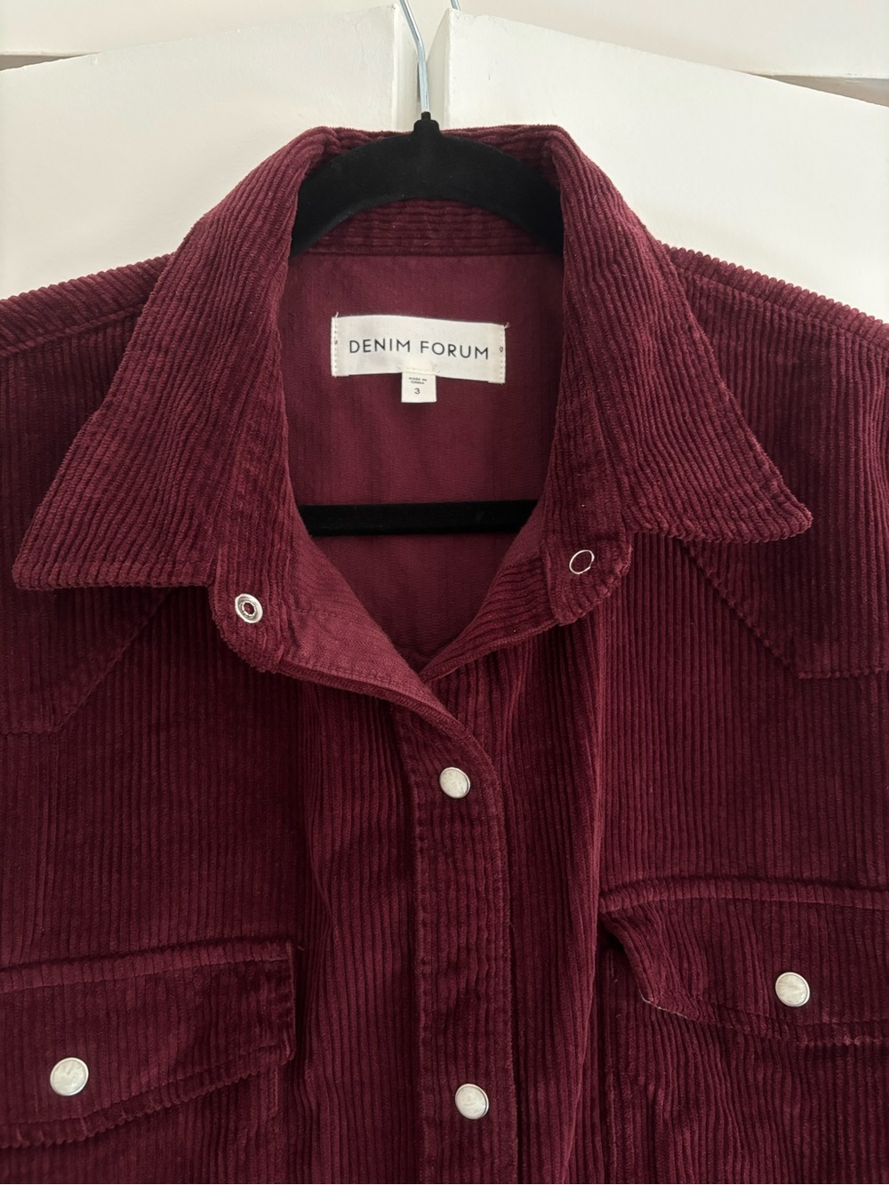 Denim Forum corduroy western shirt size 3 - Picture 10 of 11